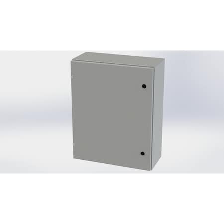 Saginaw Control & Engineering 1/4 Turn Latch Electrical Enclosures, 30 in H, 10 in D, 24 in W, NEMA 3R, 4, 12, 13, Carbon Steel SCE-30EL2410LP